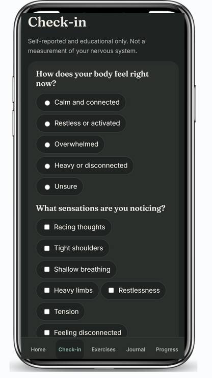 Nervous System Reset App | Somatic Exercises & Stress Relief